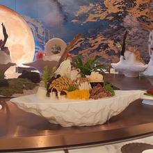 海鲜姿造刺身拼盘三文鱼盘东星斑鱼雕酒店会所火锅刺身盘