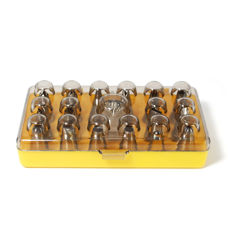 심리스 장식팁 18종 세트(노란색 상자)