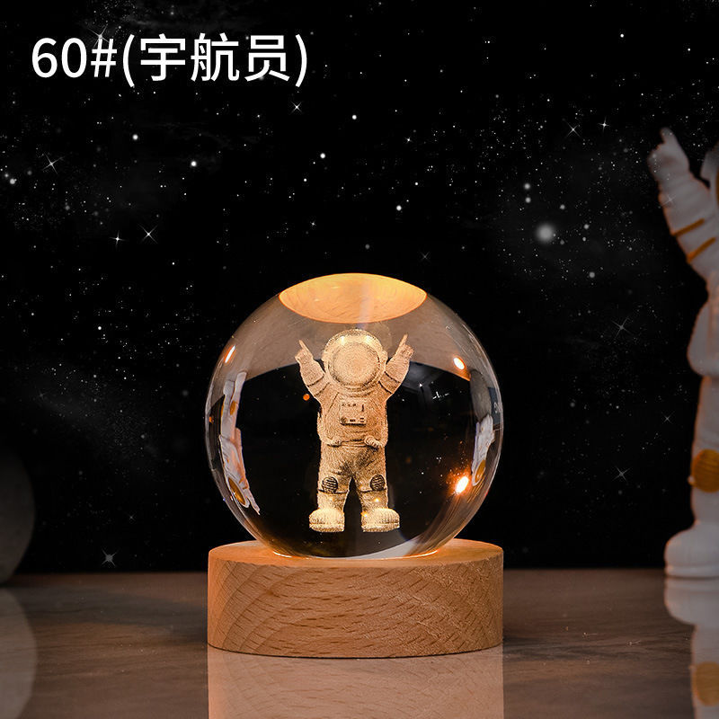 Cielo estrellado luminoso bola de cristal decoración Sol Galaxy Regalo de Cumpleaños luz de la noche regalo del Día de San Valentín de Navidad