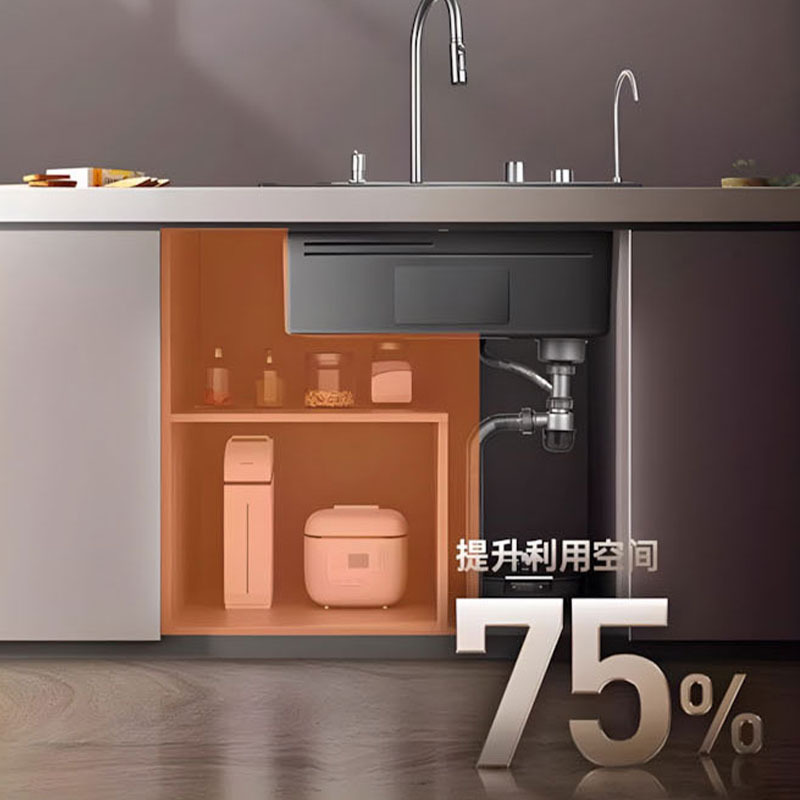 Cocina Whale Waterfall fregadero gran mesa de un solo fregadero lavavajillas domésticas fregadero de acero inoxidable 304