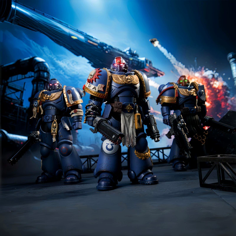 JOYTOY Тёмный Источник Warhammer 40K Космический Десантник 2 Титус Адъютант Коллекционное издание Трио 1:18 подвижная модель