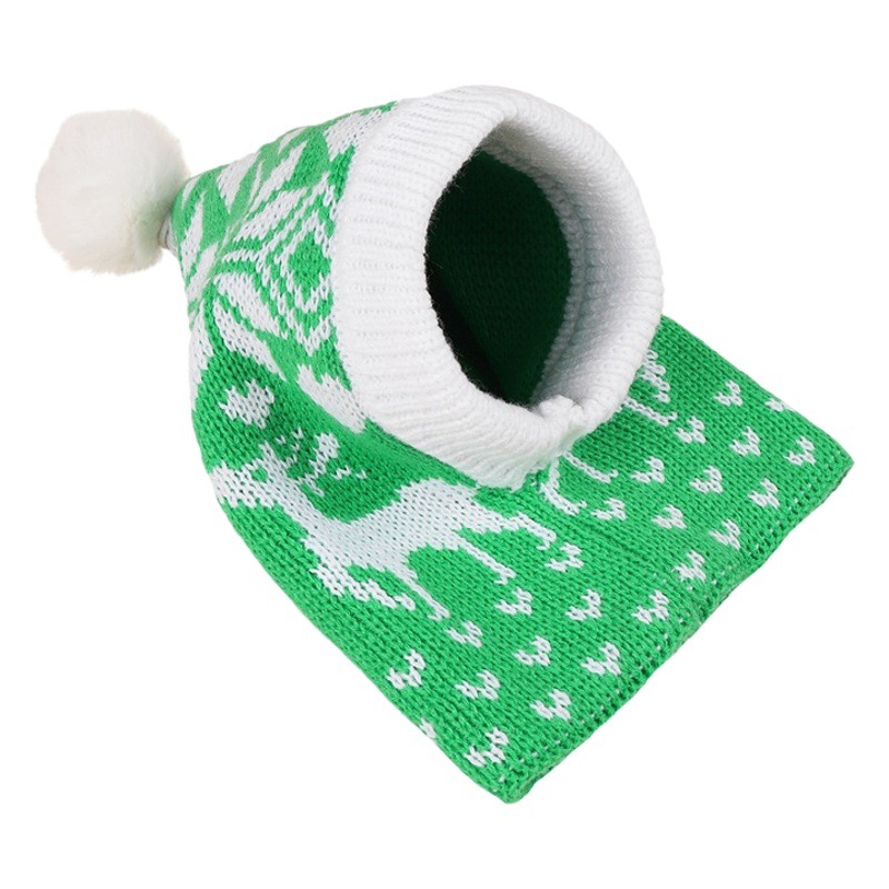 Navidad Nueva atmósfera amor copo de nieve ELK impreso punto caliente perro mascota gato sombrero bola piel