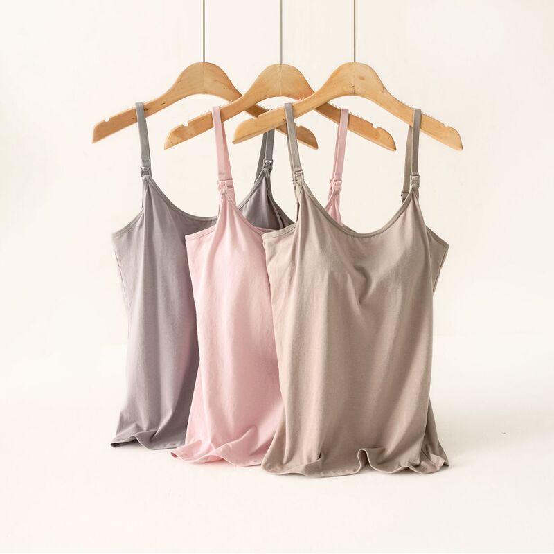 Pregnant Women's Lactation Camisole Pregnant Women's Base Shirt Home Feeding Cotton Camisole One-piece Pregnant Women's Top