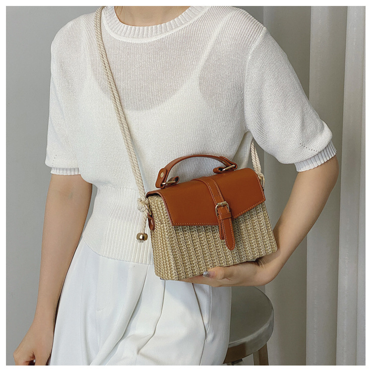 Korean Mini Casual Contrast Color Messenger Box Handbag Wholesale Nihaojewelry display picture 88