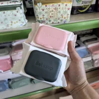 Корейские кучи Baobishu BEBESUP салфетки утолщенные гигиенические жесткие крышки Мягкий портативный 20