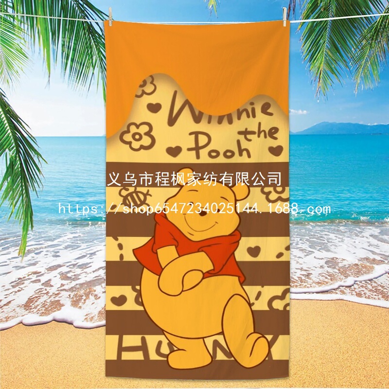 Disney Winnie the Pooh Cartoon Bath Towel Microfiber Quick-Drying Water-Absorbent Children's Beach Towel Outdoor Portable Blanket Disney Winnie the Pooh Cartoon Bath Towel Microfiber Quick-Drying Water-Absorbent Children's Beach Towel Outdoor Portable Blanket