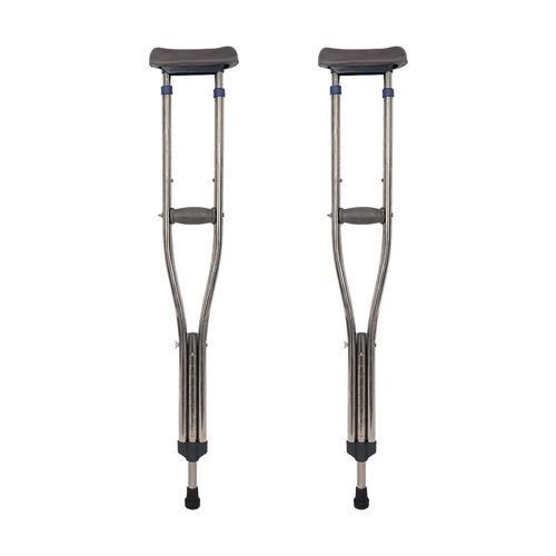 Canes under the arm, double-handled stainless steel, anti-slip, for disabled people, fracture, lightweight, adjustable height, elderly people, senior canes