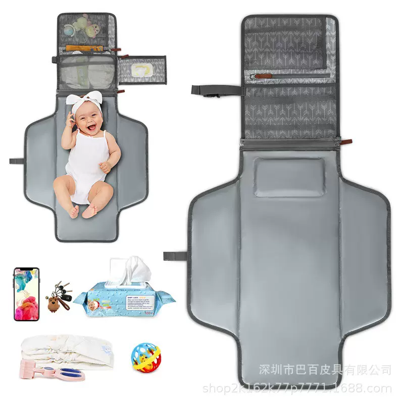 防水多功能便携式超轻尿布垫婴儿换尿布垫可折叠尿布包妈咪包涤纶