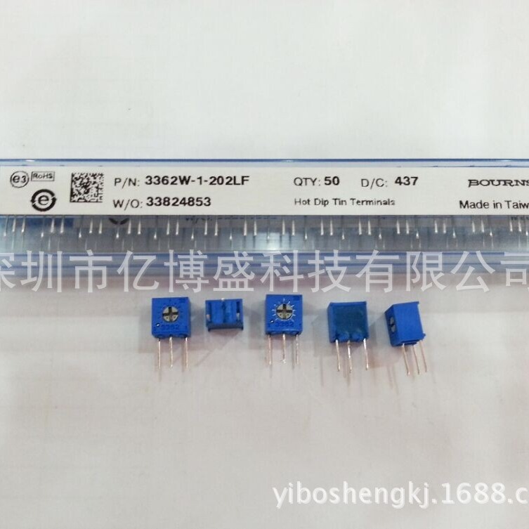 原装BOURNS 3362可调电位器3362W-1-102LF精密可调电阻1K侧调
