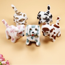 跨境购儿童益智毛绒电子狗 各色带花斑仿真电动玩具倒退狗 生产