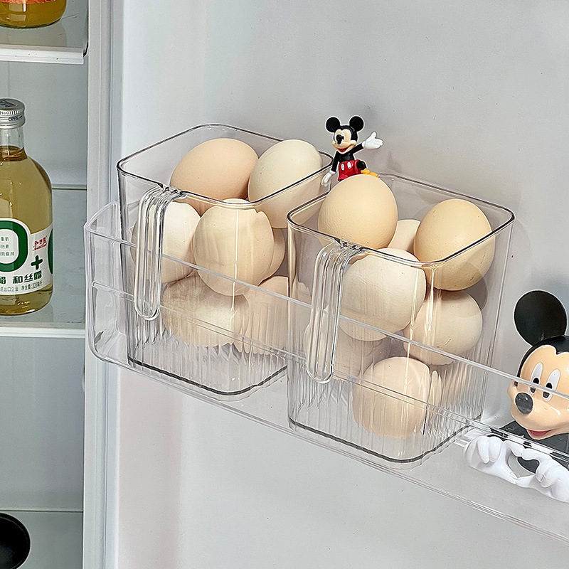 Puerta lateral del refrigerador para almacenar caja de almacenamiento de grado alimenticio, verduras, huevos, sopa de cocina, envasado de alimentos, caja de almacenamiento