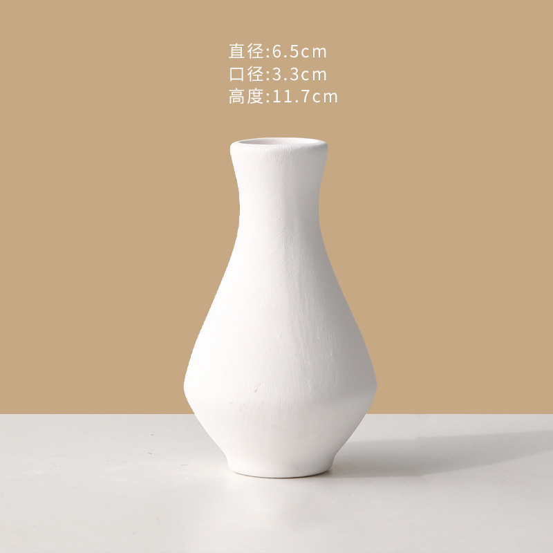 Jarrón de cerámica en blanco simple bricolaje blanco embrión bajo vidriado pintura de color sin yeso pintura de la mano de los niños de cerámica en blanco liso envío gratuito