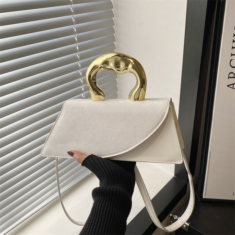 Cross-border 2025 nuevo diseño de nicho simple de textura alta bolso de hombro universal bolso pequeño