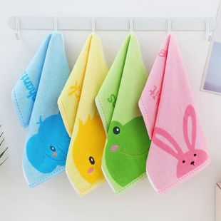 Children's cotton towel cartoon jacquard cute small towel kindergarten children face towel soft absorbent