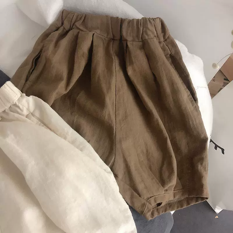 Thin trousers, children's flashlight, cotton and linen