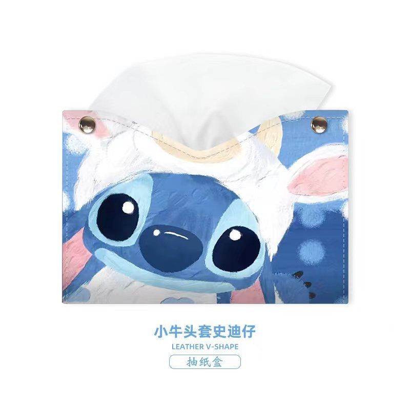 Caja de tejido de puntada hogar sala de estar servilleta coche cuero luz caja de almacenamiento de tejido de lujo caja de tejido de dibujos animados