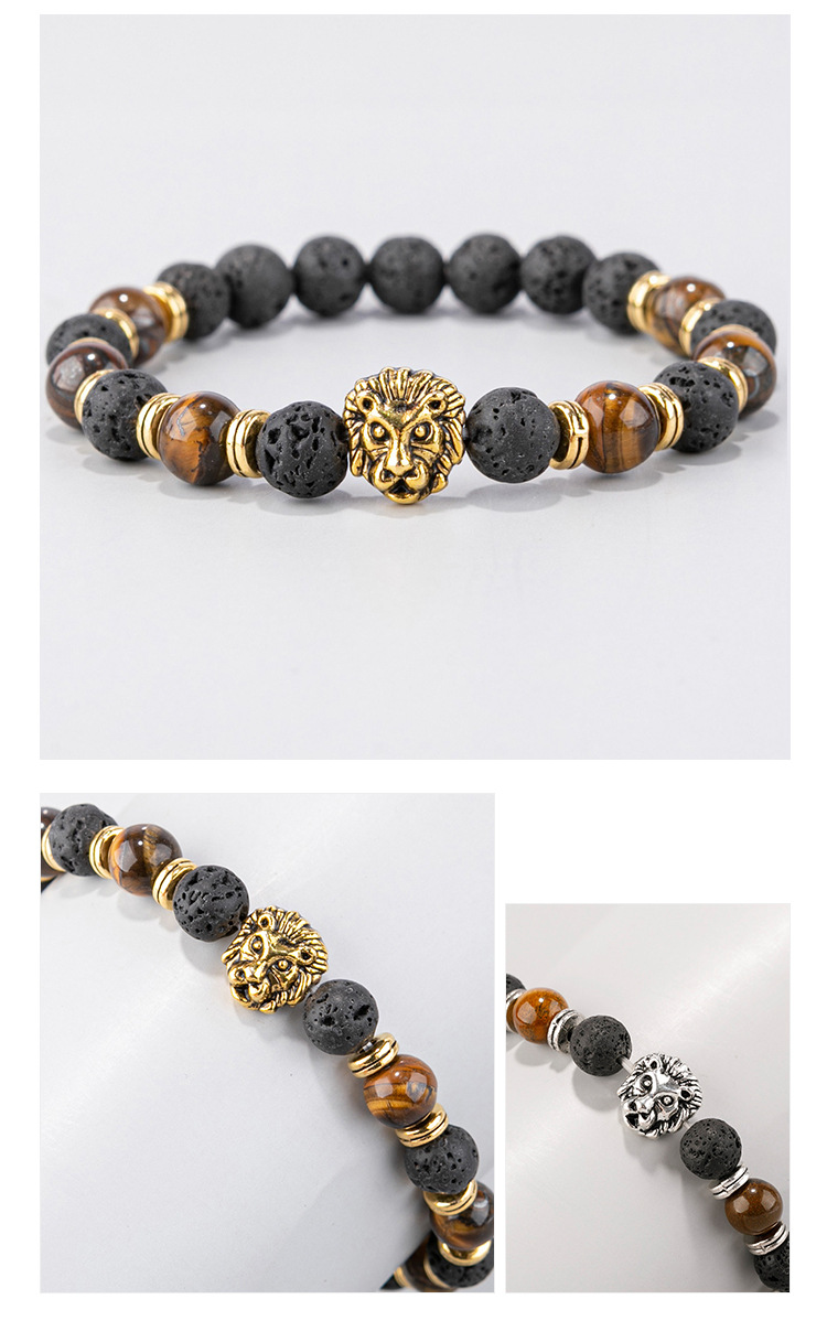 Simple Style Lion Natural Stone Beaded Bracelets display picture 1