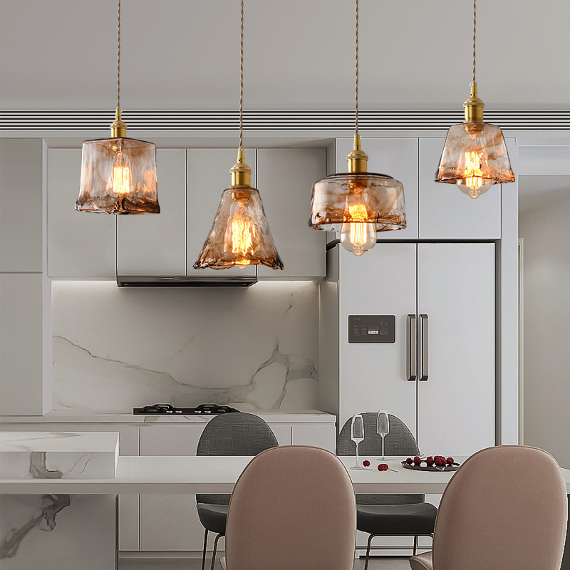 Lámpara colgante de cuatro cabezas de disco largo abcd