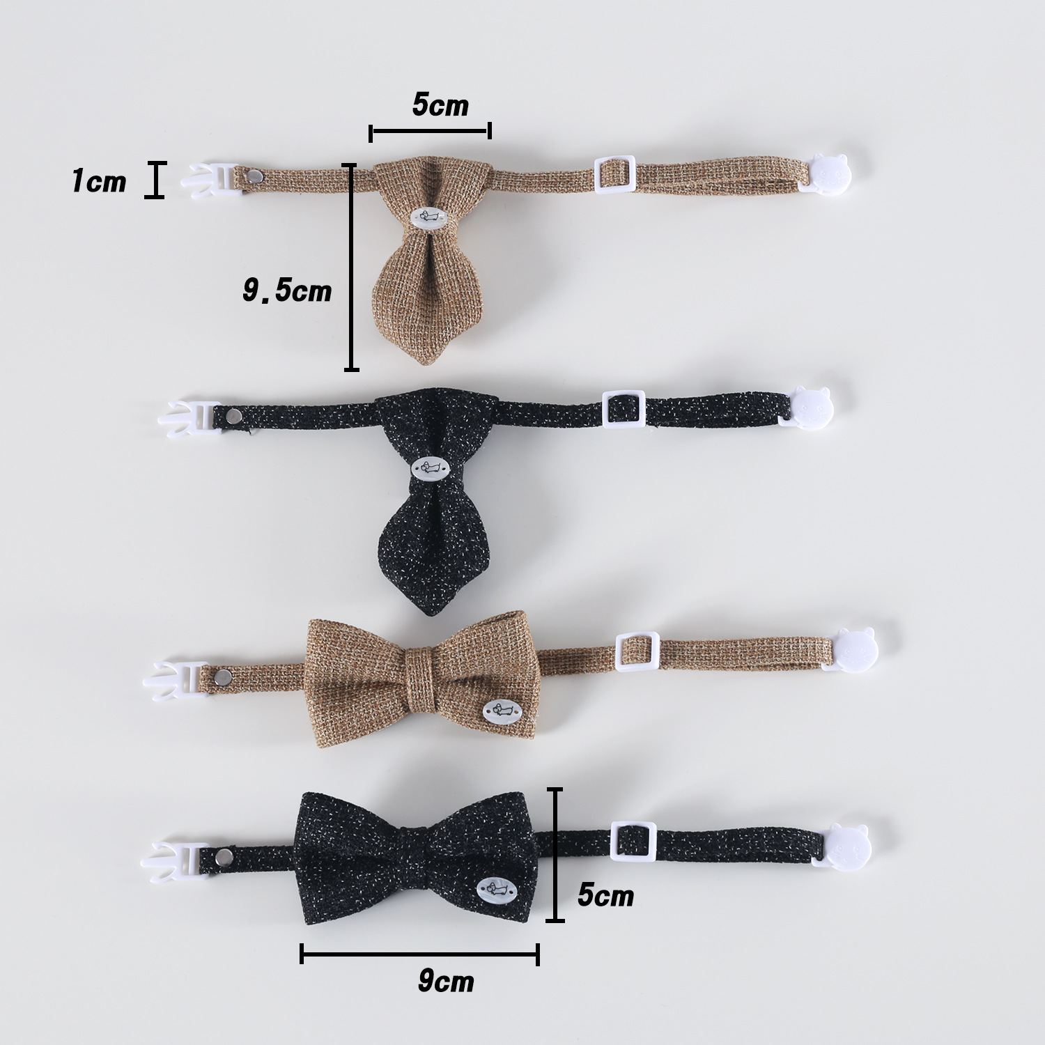 2025 mascota lino collar ajustable anti-asfixia gatito cachorro perro caballero corbata corbata arco