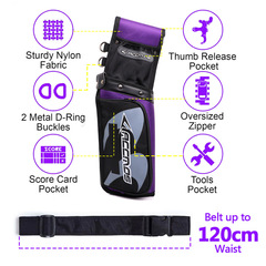 ACCMOS Reverse Quiver Quiver Belt Left Hand Bow Quiver Shoulder Back Quiver Left Hand Quiver