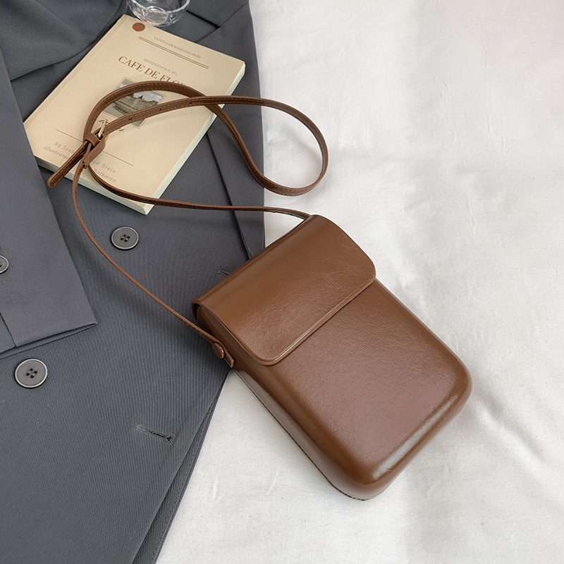 Todo fósforo vertical japonés y coreano bolso simple para teléfono móvil retro hombres y mujeres bolso de mensajero mini bolso pequeño bolso para teléfono móvil