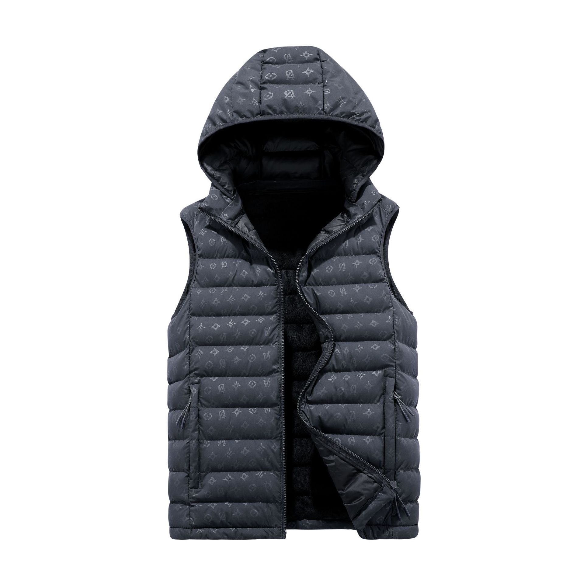 2025 chaleco de algodón de costillas otoño y invierno caliente grafeno sin mangas palpitación clip de algodón comercio exterior transfronterizo al por mayor