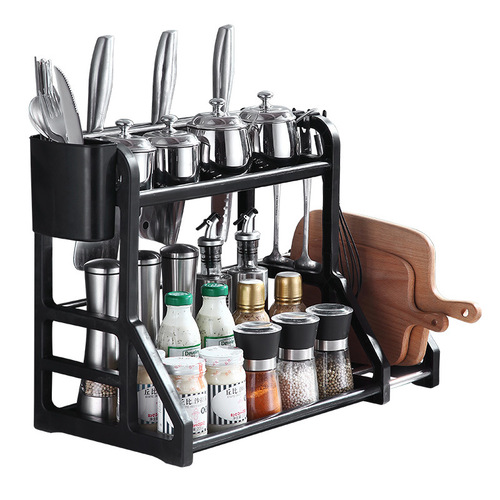 Kitchen storage rack, punch-free seasoning rack, storage rack, knife holder, artifact, chopsticks, knives, plastic supplies for home use
