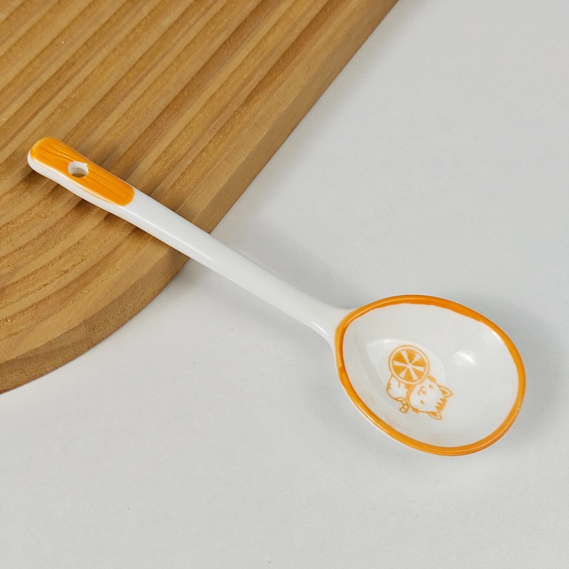 Cucharas de cerámica al por mayor cucharas de alto valor facial cucharas de sopa de mango largo cucharas cucharas dulces cucharas caseras