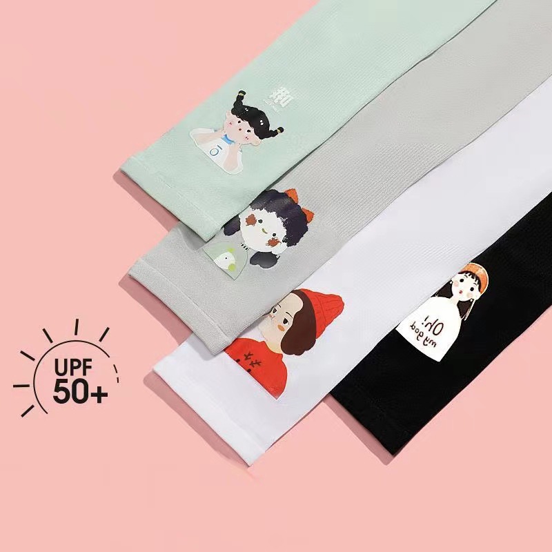 Sun Protection Sleeve - Versatile Summer New Arrival Cute Cartoon Style for Women and Men, UV Protection Arm Sleeves, Thin and Lightweight for Sports and Outdoor Activities, Ice Sleeve