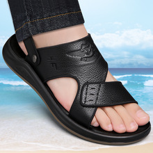 凉鞋男新款夏季男士沙滩鞋防滑软底爸爸鞋驾车两用拖鞋一件代发