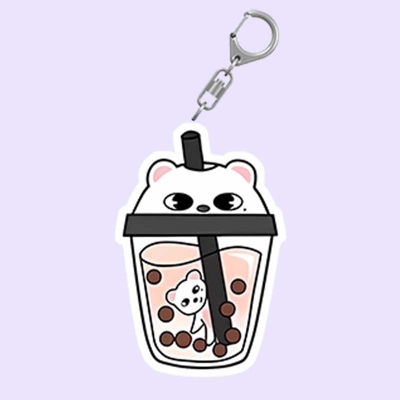skzoo スターパーフェクション srtaykids パールミルクティーキーホルダー楽しくてかわいいアクセサリーバックパックペンダント装飾|undefined