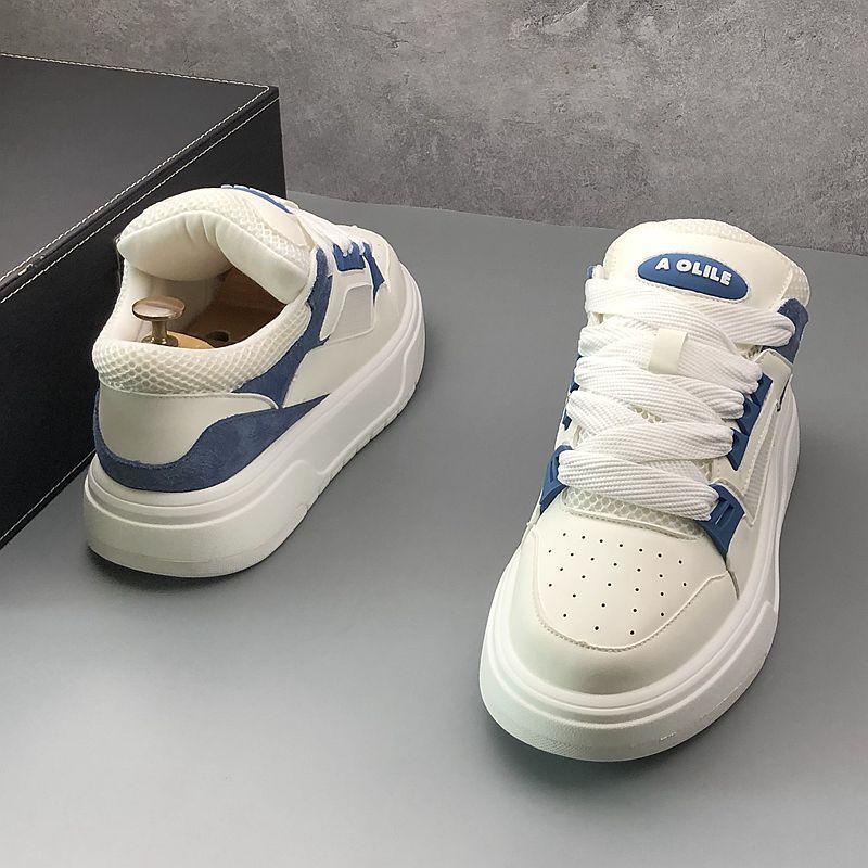 Little White 2024 Summer New Breathable Mesh Thick Sole Elevated Sports and Casual Board with Internet Red Same Style_voghion.com