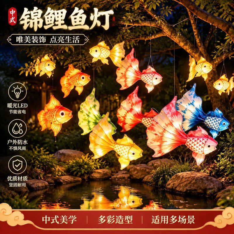 Carp lanterns, koi lanterns, fish lanterns, large carp lanterns, small carp lanterns, Zigong lanterns, festival supplies, holiday celebrations Carp lanterns, koi lanterns, fish lanterns, large carp lanterns, small carp lanterns, Zigong lanterns, festival supplies, holiday celebrations