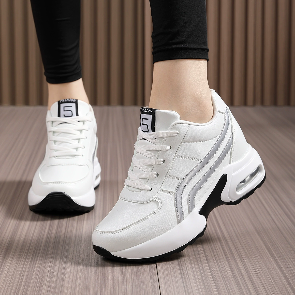(Cross-border trading), spring high sports shoes platform for leisure, footwear, white shoes, wholesale, soft sole