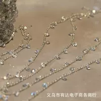 Серебряная круглая циркониевая цепочка из чистой меди, сохраняющая уплотнительную цепочку, висящий циркон, сделай сам, аксессуары для ювелирных изделий ручной работы