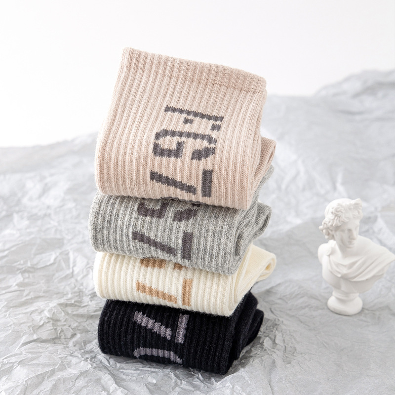 Calcetines para hombre otoño e invierno nueva línea principal FOG ABC alfanumérico estilo deportivo de moda calcetines deportivos de calle_voghion.com
