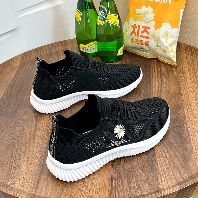 INS Version coréenne de chaussures tissées volantes pour femmes, chaussures de sport respirantes pour étudiantes, Fitness, course à pied, loisirs de rue, nouvelle collection été 2023_voghion.com
