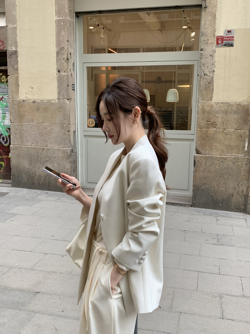 Blazer vintage stile coreano donna giacca casual elegante_voghion.com
