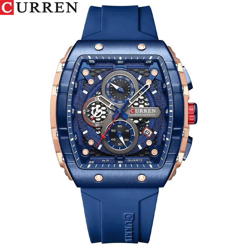 Часы Curren/卡瑞恩 Swiss, кварцевые часы, ободок, спортивные мужские часы