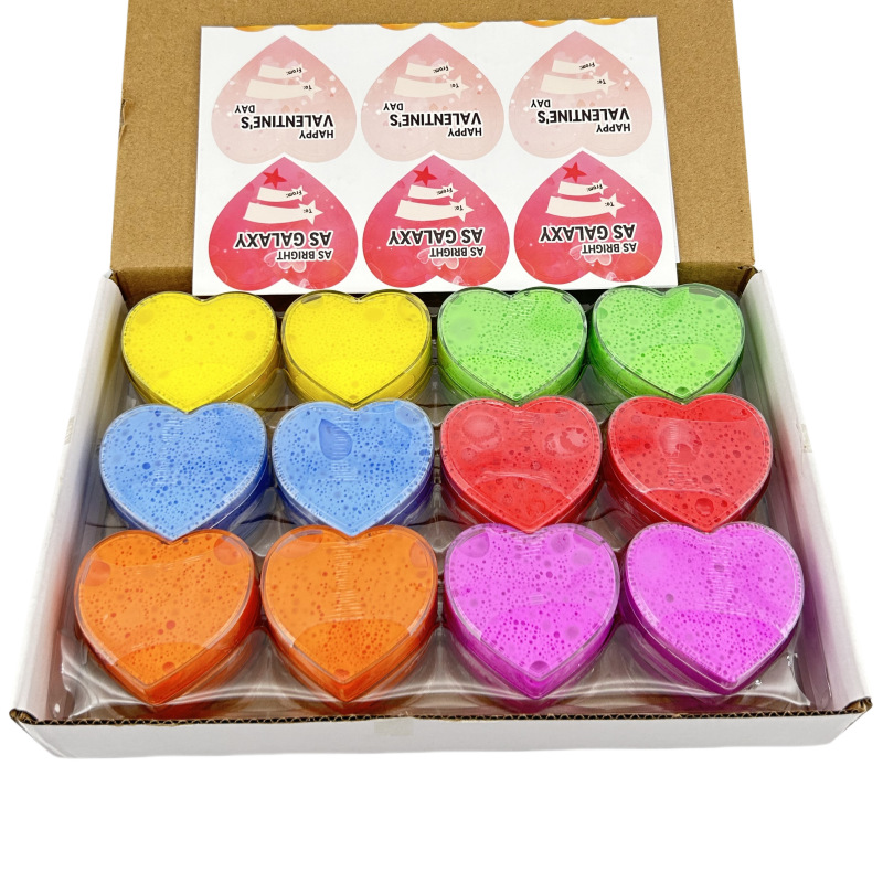 24 piezas de pegamento espumoso de cristal, pegamento M seguro, no tóxico, no pegajoso, juguete educativo, arcilla DIY.