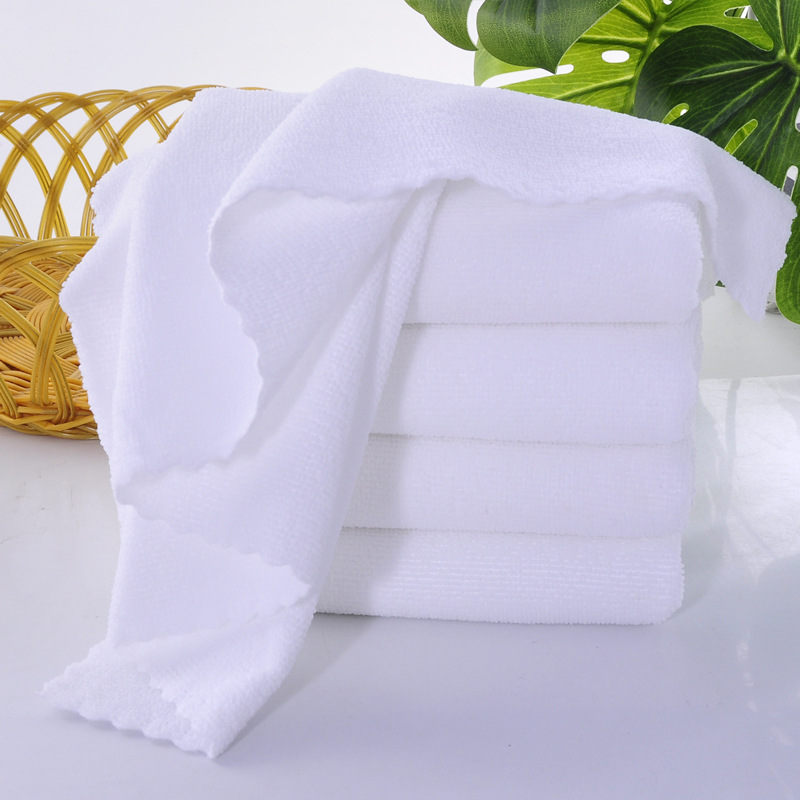 Disposable white towel bathhouse Bath center barber shop pedicure lace towel hotel white towel wholesale