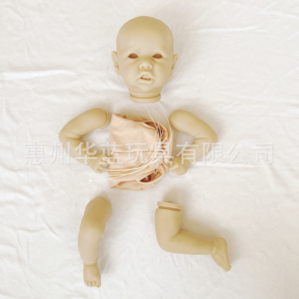 다시 태어난 인형 키트 SASKIA 직물 바디 플라스틱 구성 요소 시뮬레이션  화이트 배아 형 재탄생 인형