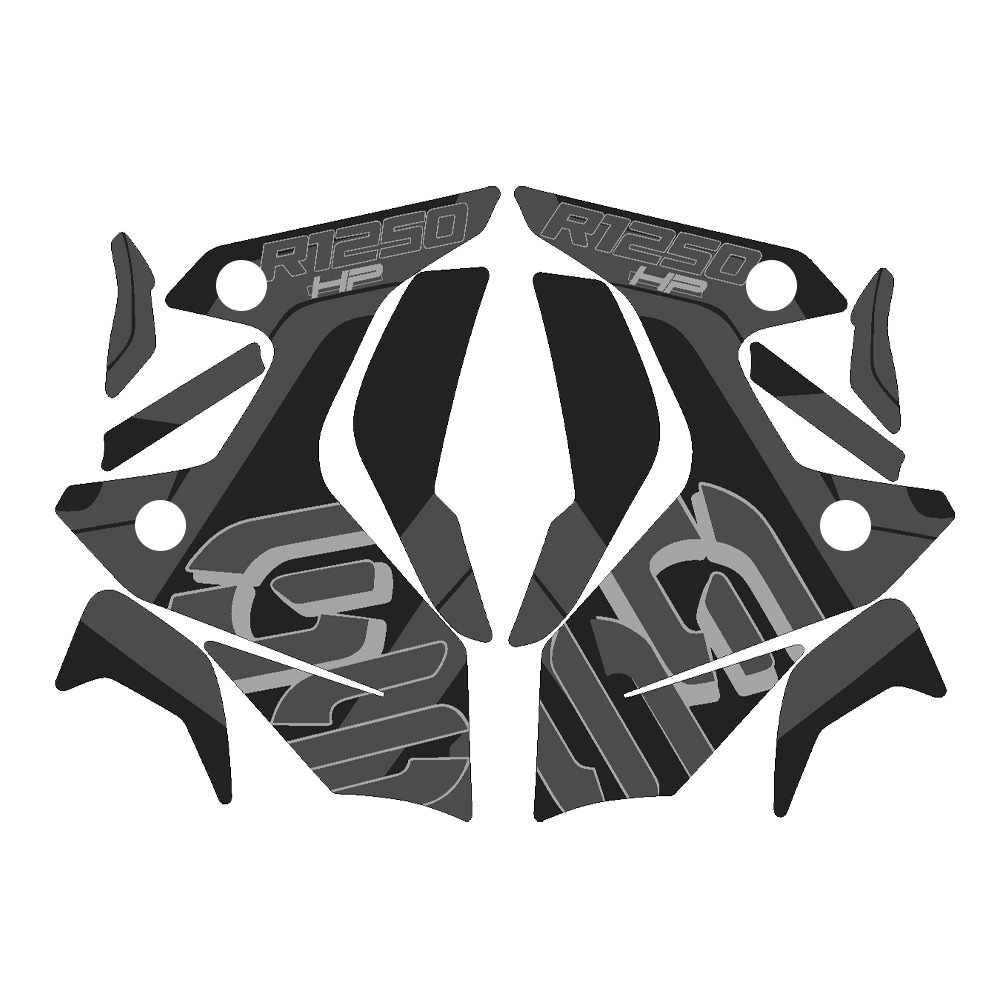 Aplicable a BMW R1250GS 2019 - 2023 tres pegatinas negras 40 aniversario pegatinas de escudo de pájaros acuáticos pegatinas GS
