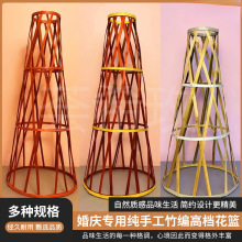 纯手工竹编高档花篮开业庆典婚庆专用花篮花店用品手工编制花蓝