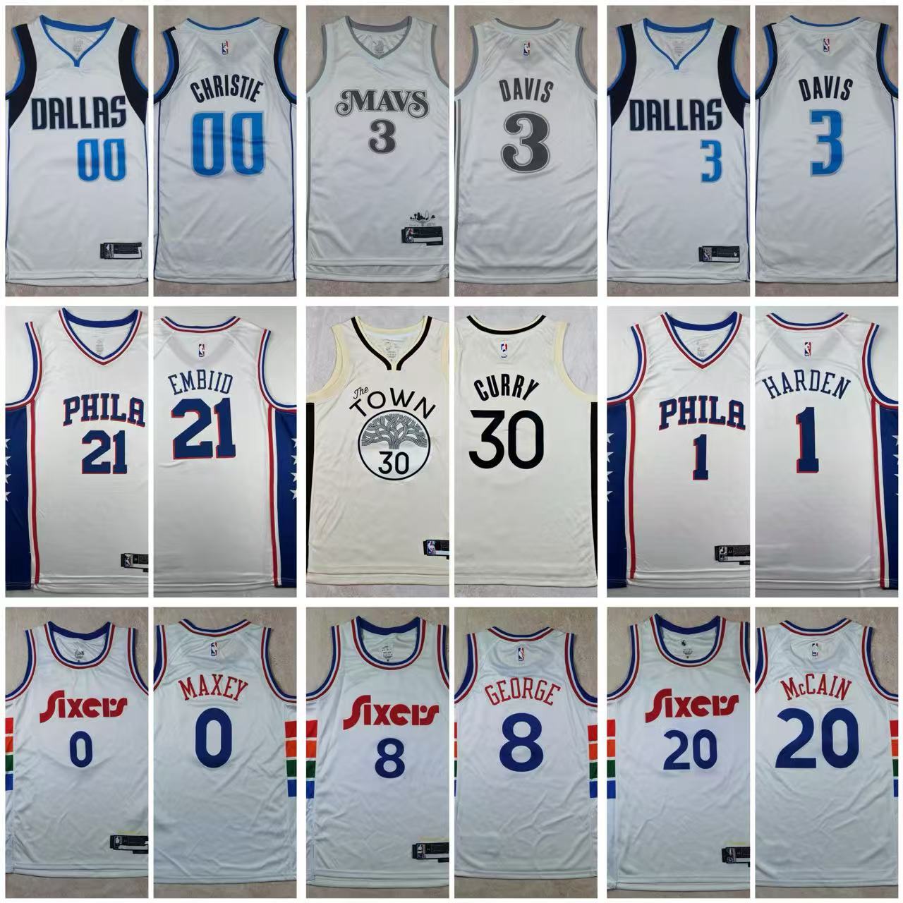 Retro Basketball Uniforms Warriors 76Ers Bulls Pacers Sportswear Sleeveless Jerseys