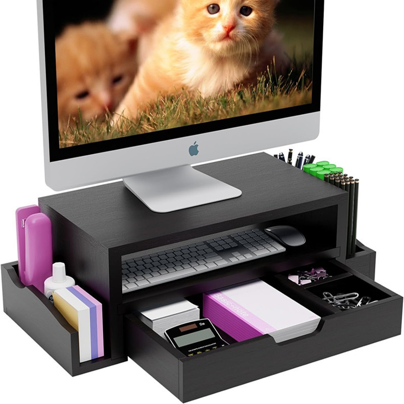 Computer Elevated Desktop Monitor Desk All-In-One Computer Stand Base Desktop Pen Holder Storage