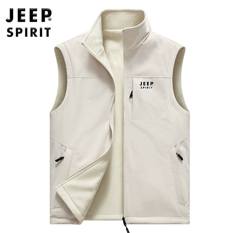 Двусторонняя демисезонная безрукавка Jeep, мужская куртка без рукавов, большой размер