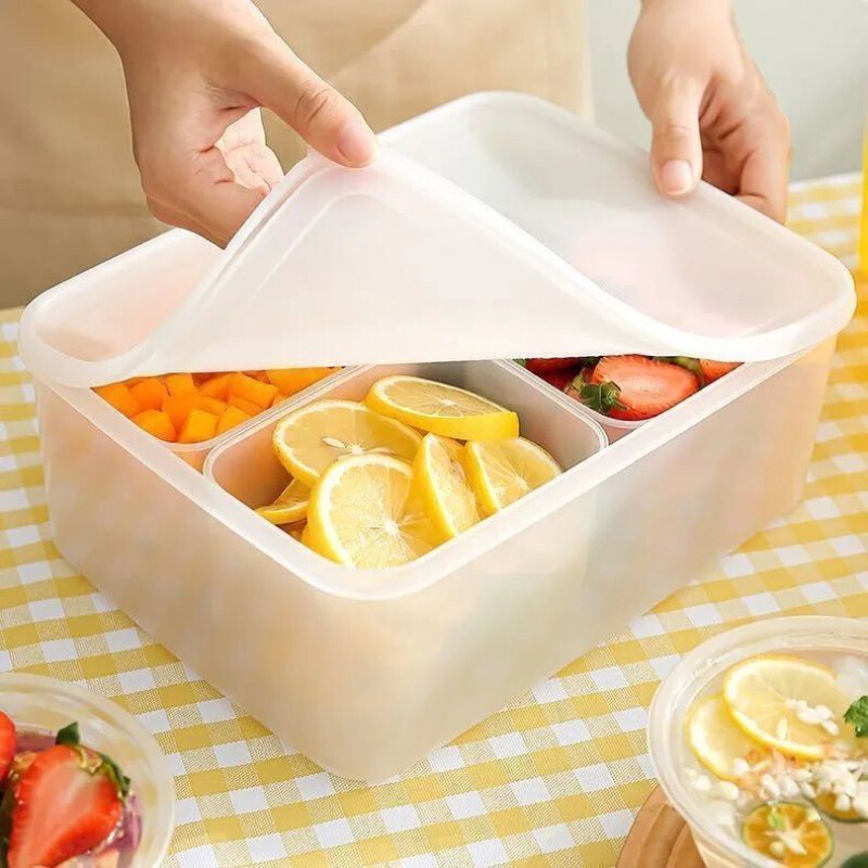 新商品の厚い鮮度保持箱食品冷凍アイスパウダーの屋台調味料業務用分格食品収納箱の卸売り|undefined