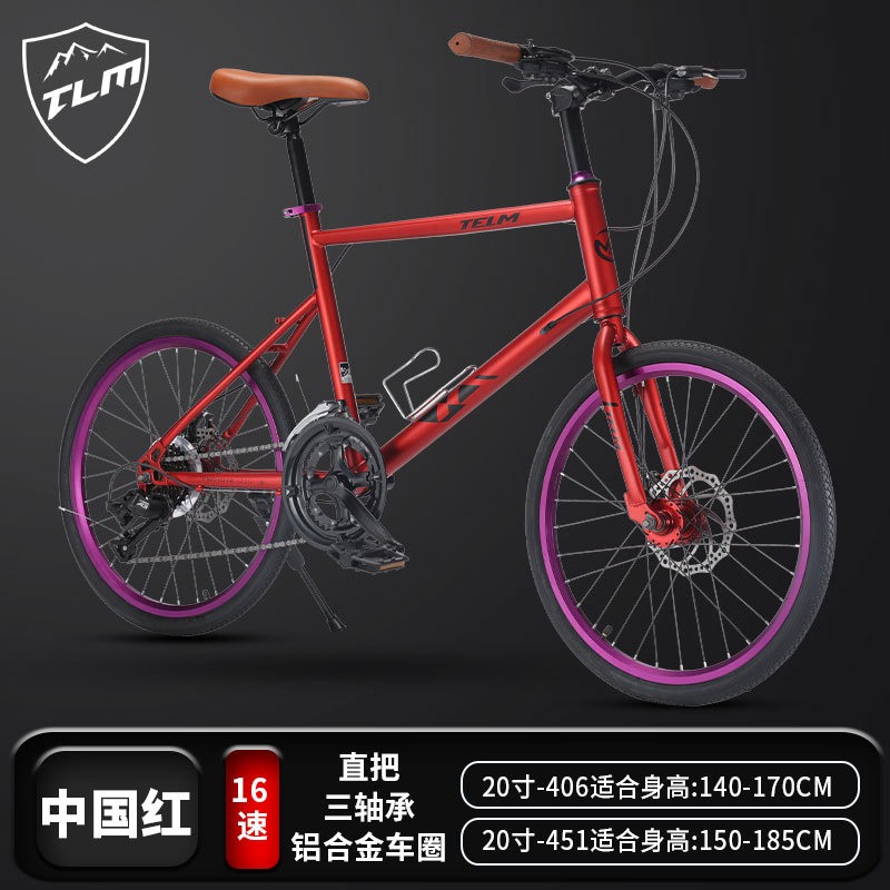 중국 빨간색 16단 직선 핸들바, 초경량 및 편안함