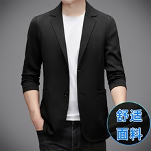 新款休闲西装纯色小西服商务外套秋季男士西服小西装修身高级韩版